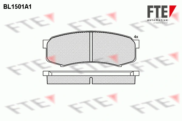 9010225 FTE Комплект тормозных колодок, дисковый тормоз (фото 1)
