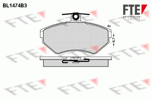 9010201 FTE Комплект тормозных колодок, дисковый тормоз (фото 1)