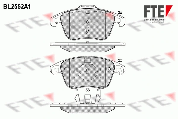 9010805 FTE Комплект тормозных колодок, дисковый тормоз (фото 1)