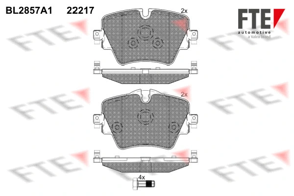 9011029 FTE Комплект тормозных колодок, дисковый тормоз (фото 1)