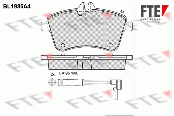 9010575 FTE Комплект тормозных колодок, дисковый тормоз (фото 1)