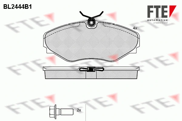 9010740 FTE Комплект тормозных колодок, дисковый тормоз (фото 1)
