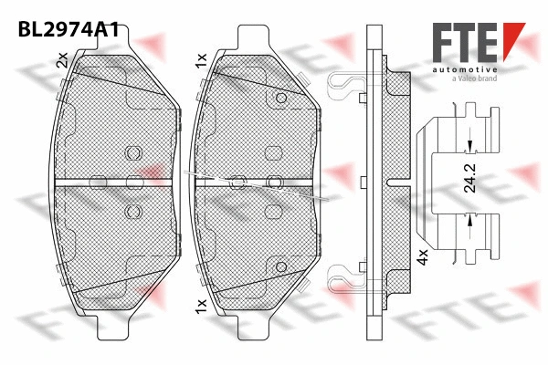9011220 FTE Комплект тормозных колодок, дисковый тормоз (фото 1)