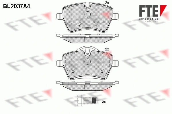 9010622 FTE Комплект тормозных колодок, дисковый тормоз (фото 1)