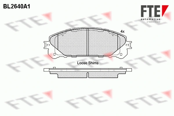 9010883 FTE Комплект тормозных колодок, дисковый тормоз (фото 1)