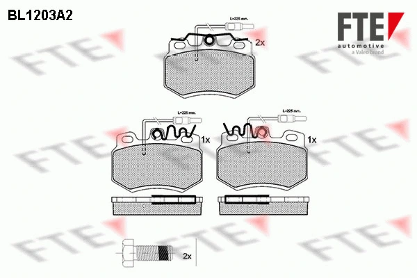 9010059 FTE Комплект тормозных колодок, дисковый тормоз (фото 1)