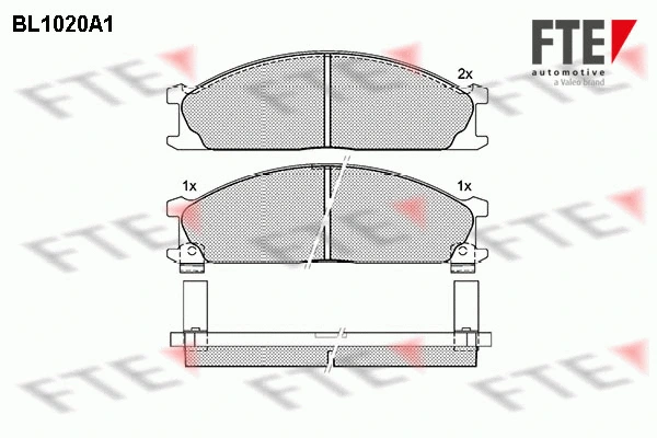 9010008 FTE Комплект тормозных колодок, дисковый тормоз (фото 1)