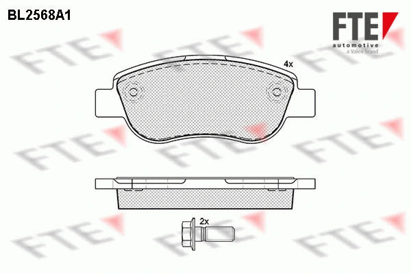 9010820 FTE Комплект тормозных колодок, дисковый тормоз (фото 1)