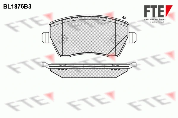 9010462 FTE Комплект тормозных колодок, дисковый тормоз (фото 1)