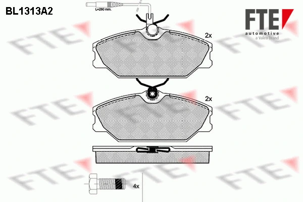 9010101 FTE Комплект тормозных колодок, дисковый тормоз (фото 1)