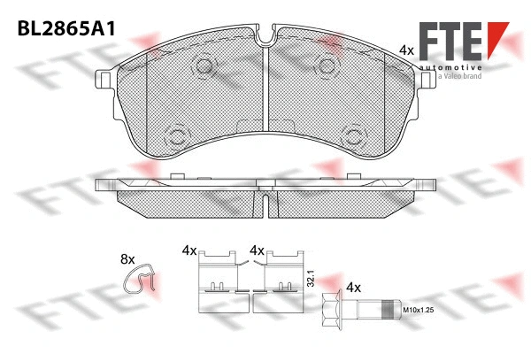 9011105 FTE Комплект тормозных колодок, дисковый тормоз (фото 1)