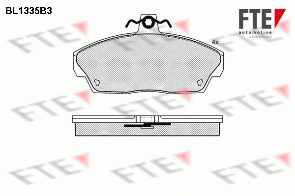 9010125 FTE Комплект тормозных колодок, дисковый тормоз (фото 1)
