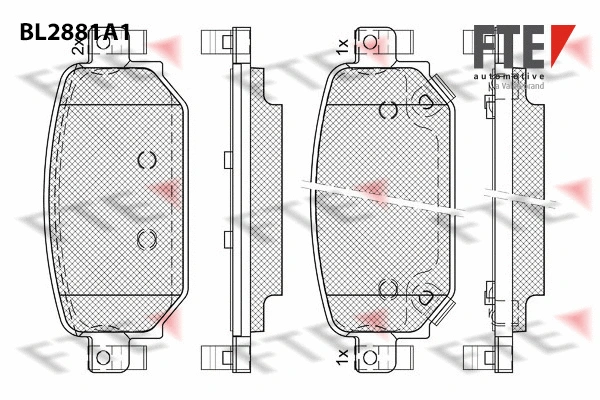 9011121 FTE Комплект тормозных колодок, дисковый тормоз (фото 1)