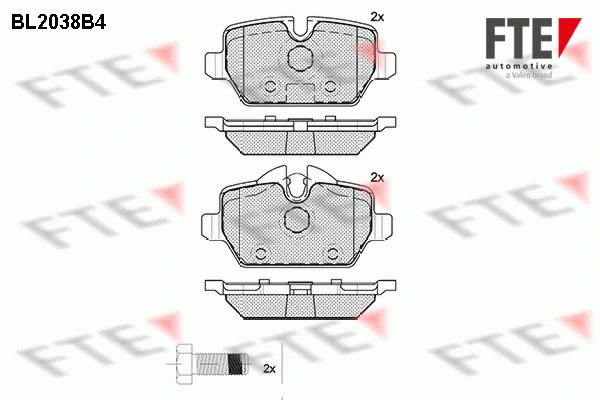 9010624 FTE Комплект тормозных колодок, дисковый тормоз (фото 1)
