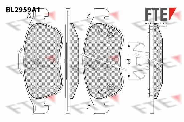 9011202 FTE Комплект тормозных колодок, дисковый тормоз (фото 1)