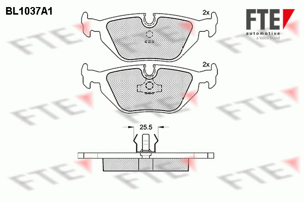 9010017 FTE Комплект тормозных колодок, дисковый тормоз (фото 1)