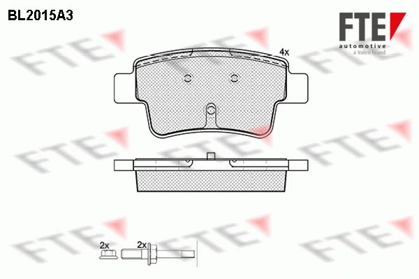 9010600 FTE Комплект тормозных колодок, дисковый тормоз (фото 1)