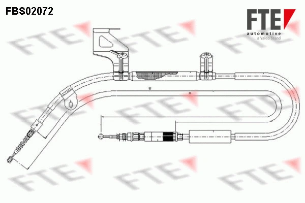 9250073 FTE Тросик, cтояночный тормоз (фото 1)