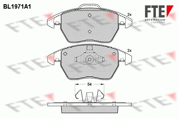 9010556 FTE Комплект тормозных колодок, дисковый тормоз (фото 1)