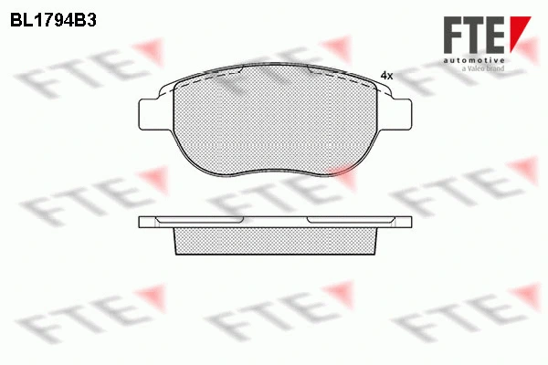 9010365 FTE Комплект тормозных колодок, дисковый тормоз (фото 1)