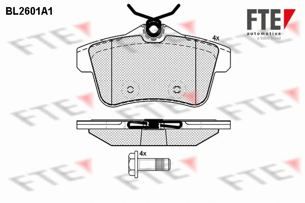 9010852 FTE Комплект тормозных колодок, дисковый тормоз (фото 1)