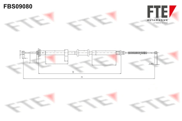 9250300 FTE Тросик, cтояночный тормоз (фото 1)