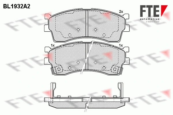 9010522 FTE Комплект тормозных колодок, дисковый тормоз (фото 1)
