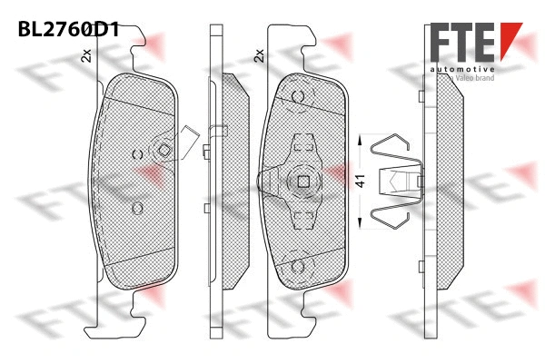 9011095 FTE Комплект тормозных колодок, дисковый тормоз (фото 1)