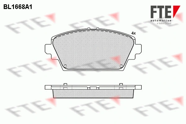 9010280 FTE Комплект тормозных колодок, дисковый тормоз (фото 1)