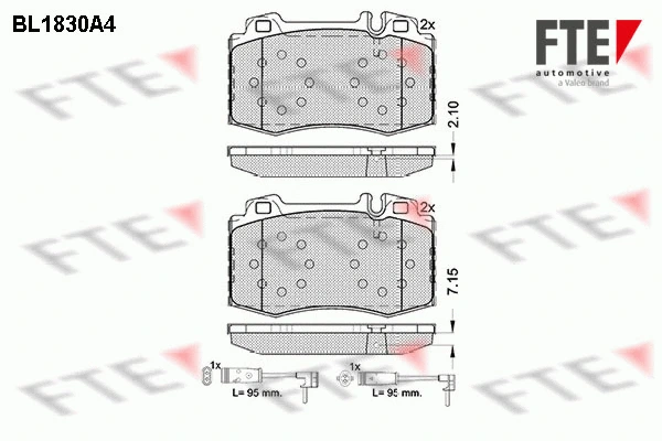 9010409 FTE Комплект тормозных колодок, дисковый тормоз (фото 1)