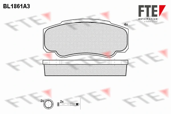 9010441 FTE Комплект тормозных колодок, дисковый тормоз (фото 1)