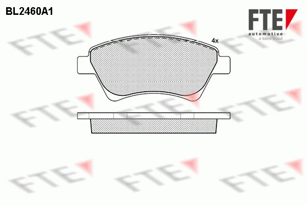 9010745 FTE Комплект тормозных колодок, дисковый тормоз (фото 1)