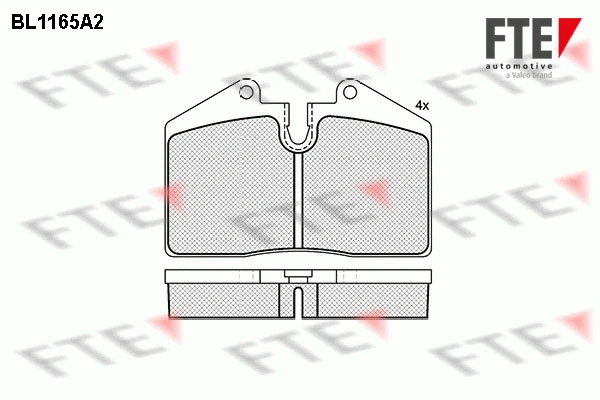 9010044 FTE Комплект тормозных колодок, дисковый тормоз (фото 1)