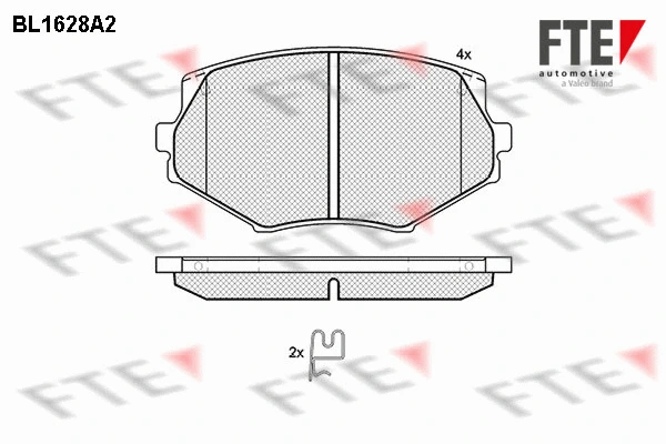 9010255 FTE Комплект тормозных колодок, дисковый тормоз (фото 1)