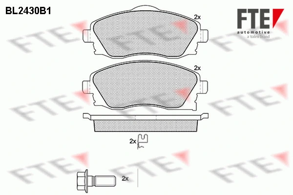 9010730 FTE Комплект тормозных колодок, дисковый тормоз (фото 1)