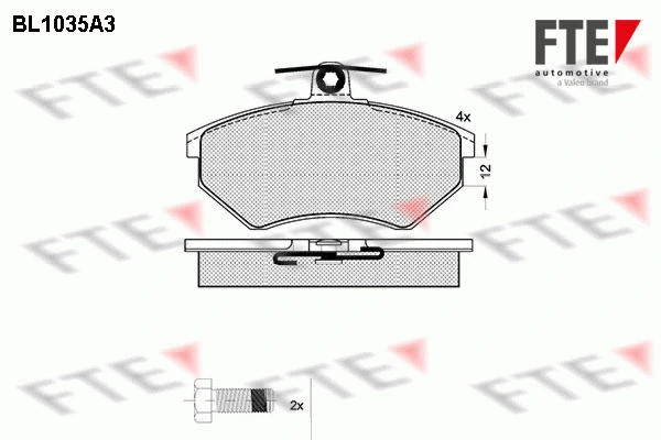 9010015 FTE Комплект тормозных колодок, дисковый тормоз (фото 1)