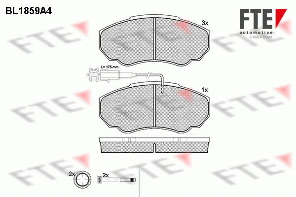 9010437 FTE Комплект тормозных колодок, дисковый тормоз (фото 1)