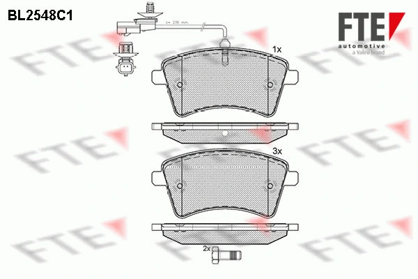 9010801 FTE Комплект тормозных колодок, дисковый тормоз (фото 1)