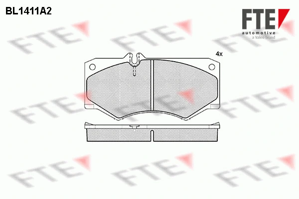 9010185 FTE Комплект тормозных колодок, дисковый тормоз (фото 1)