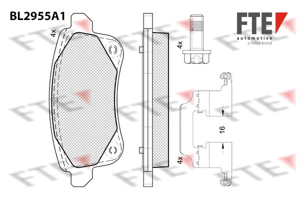 9011198 FTE Комплект тормозных колодок, дисковый тормоз (фото 1)