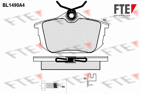 9010221 FTE Комплект тормозных колодок, дисковый тормоз (фото 1)