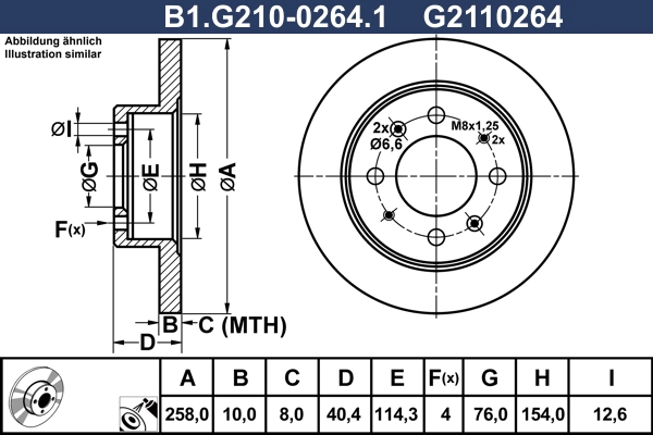 B1.G210-0264.1 GALFER Тормозной диск (фото 1)