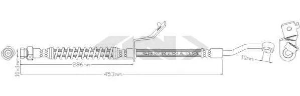 340473 GKN SPIDAN/LOEBRO Тормозной шланг (фото 1)
