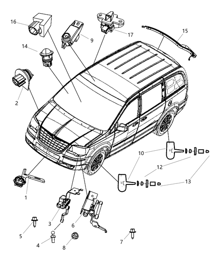 68001698AA CHRYSLER Датчик давления в шинах (фото 6)