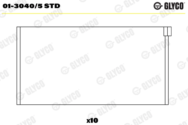 01-3040/5 STD GLYCO Шатунный подшипник (фото 1)