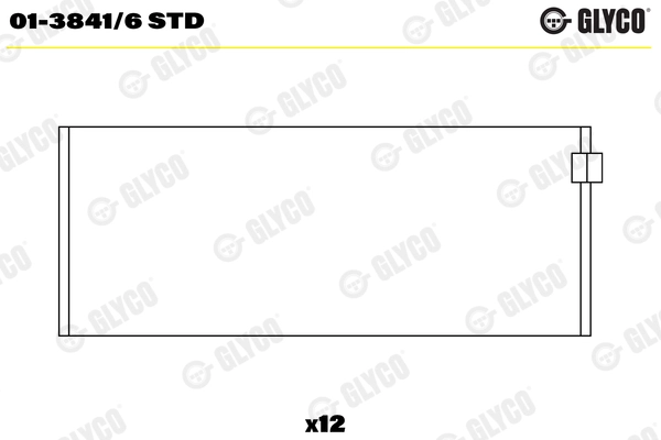 01-3841/6 STD GLYCO Шатунный подшипник (фото 1)
