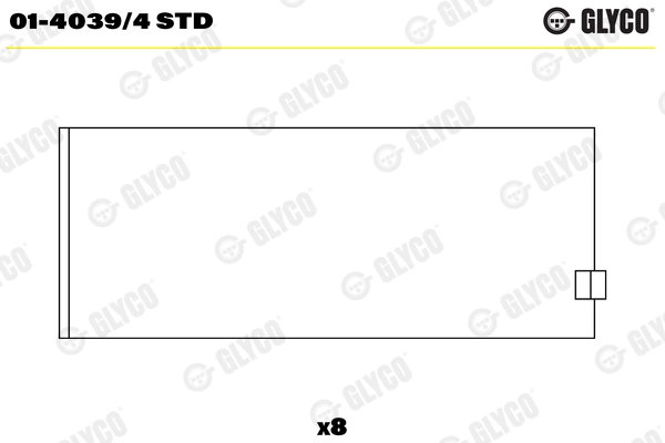 01-4039/4 STD GLYCO Шатунный подшипник (фото 1)