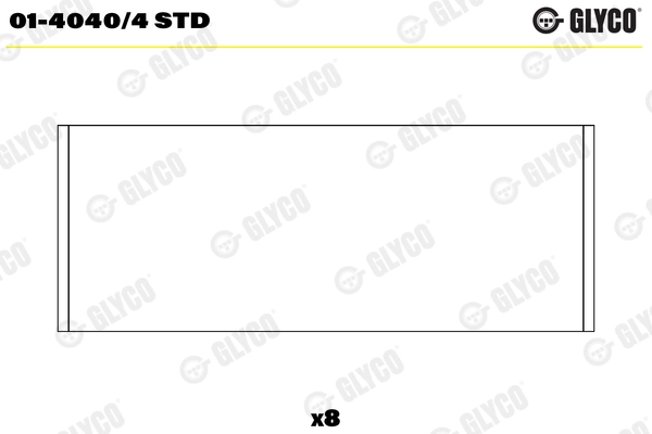 01-4040/4 STD GLYCO Шатунный подшипник (фото 1)