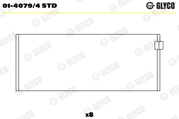 01-4079/4 STD GLYCO Шатунный подшипник (фото 1)