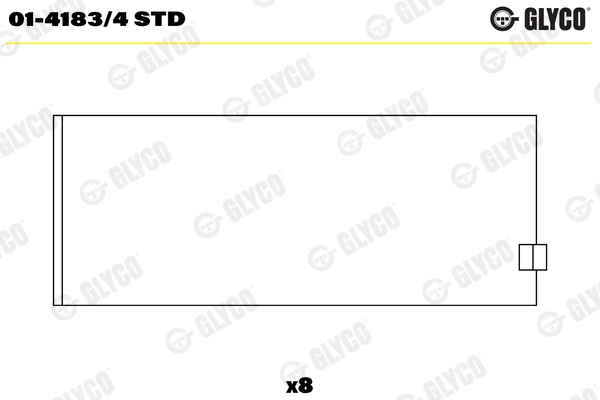 01-4183/4 STD GLYCO Шатунный подшипник (фото 1)